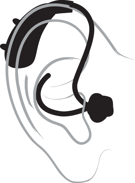 Behind the ear hearing aid diagram